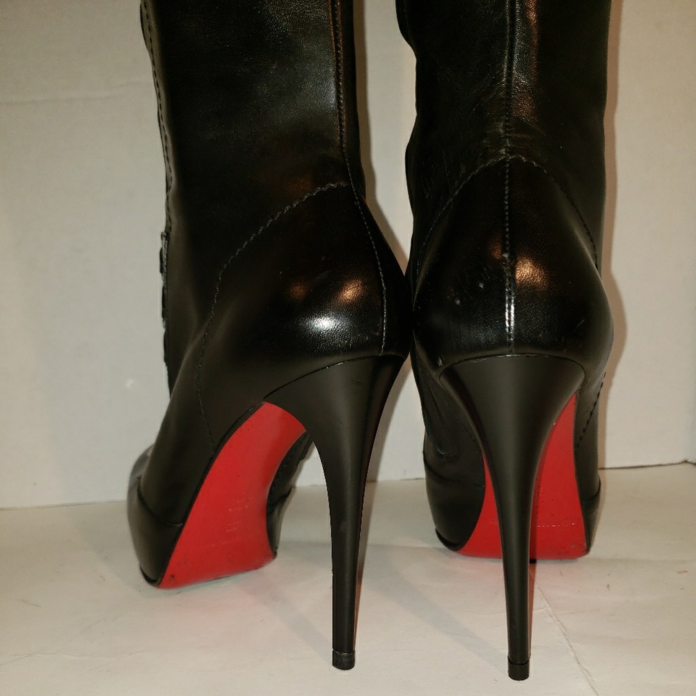 US 7M Gianmarco Lorenzi stiletto boots red bottom